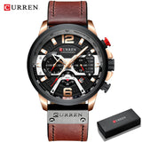 Relogio curren 8329 masculino de luxo