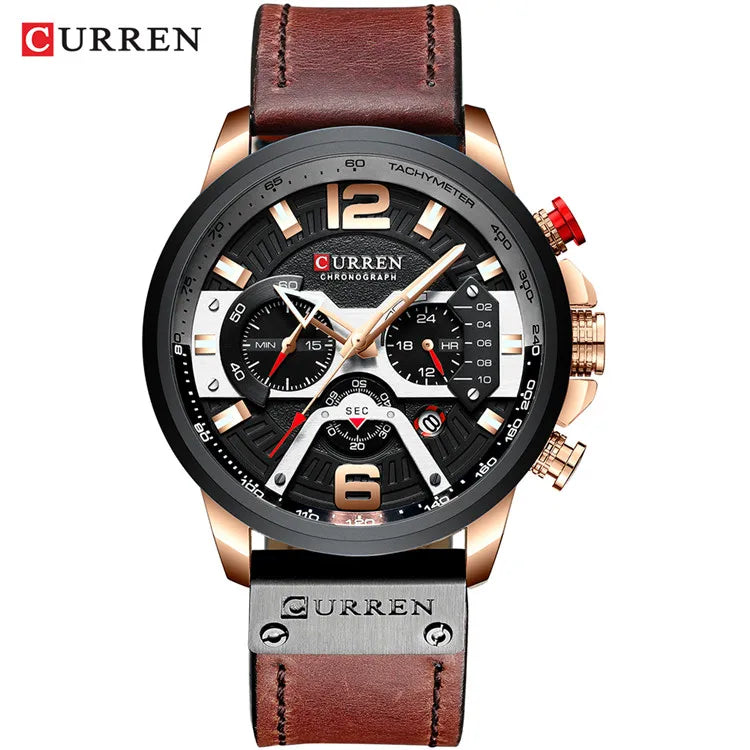 Relogio curren 8329 masculino de luxo
