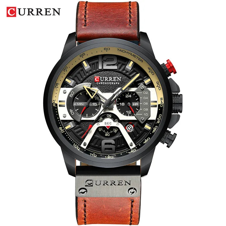 Relogio curren 8329 masculino de luxo