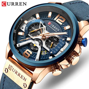 Relogio curren 8329 masculino de luxo