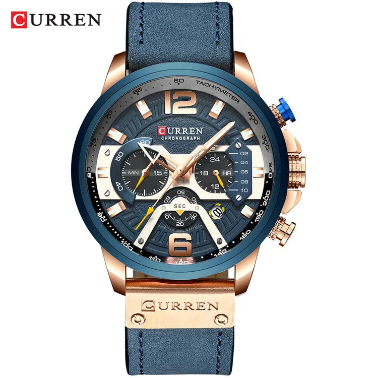Relogio curren 8329 masculino de luxo