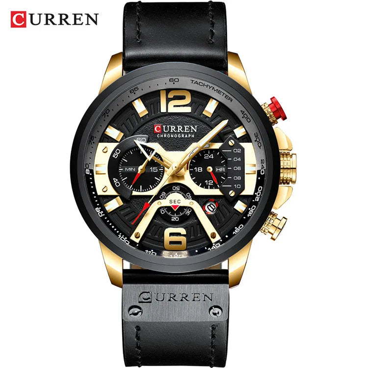 Relogio curren 8329 masculino de luxo