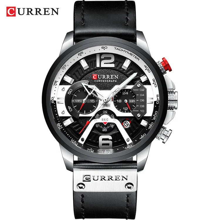 Relogio curren 8329 masculino de luxo