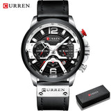 Relogio curren 8329 masculino de luxo