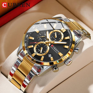 CURREN Casual Sporty  para Homens Novos Cronógrafos