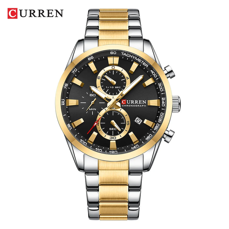 CURREN Casual Sporty  para Homens Novos Cronógrafos