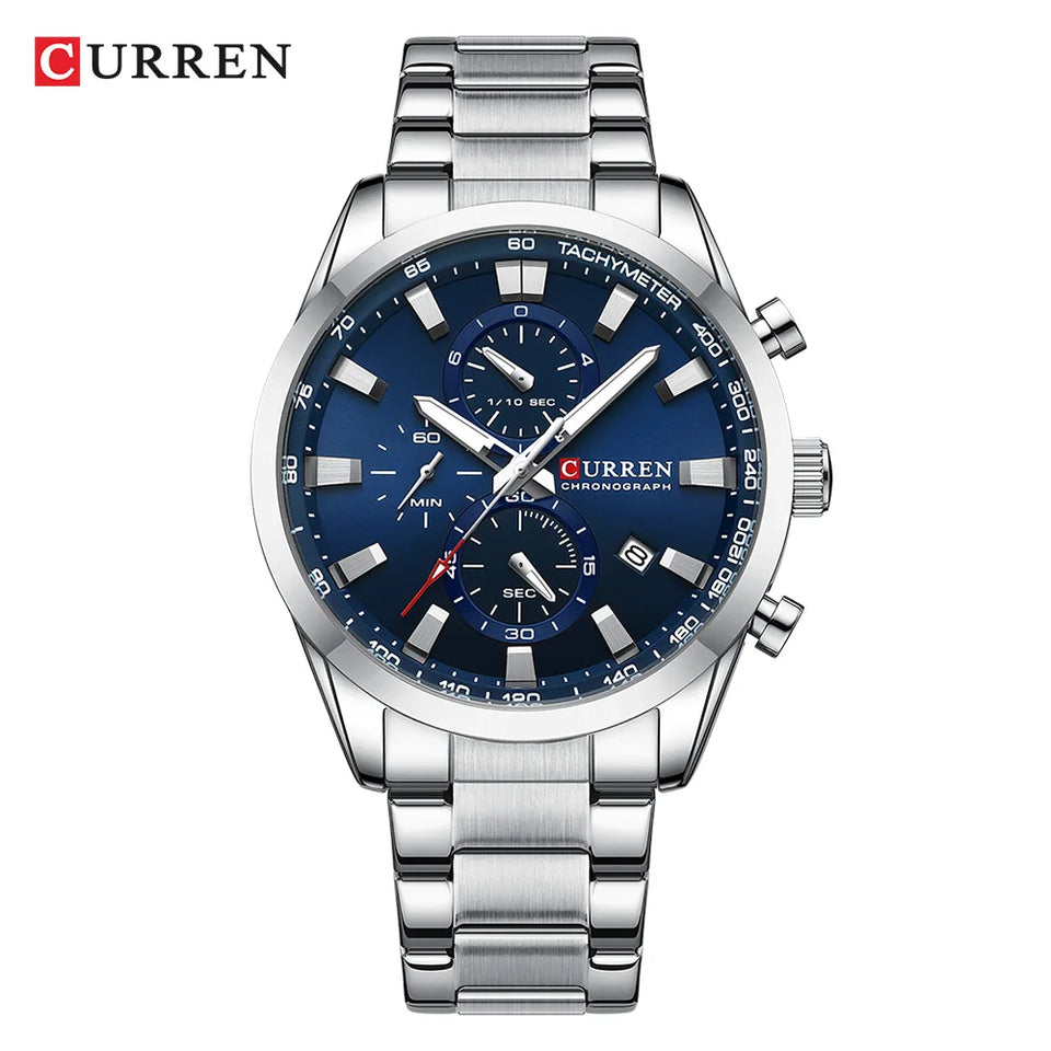 CURREN Casual Sporty  para Homens Novos Cronógrafos