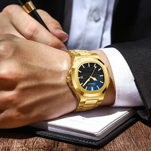 Chenxi 8222 luxo ouro aço inoxidável