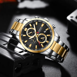 CURREN Casual Sporty  para Homens Novos Cronógrafos