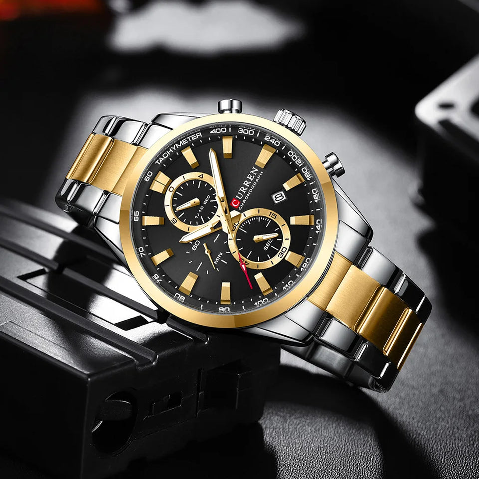 CURREN Casual Sporty  para Homens Novos Cronógrafos