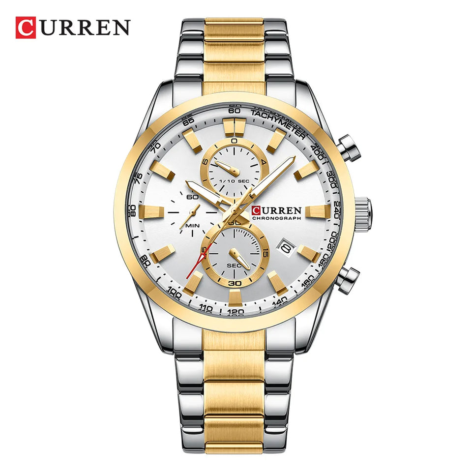 CURREN Casual Sporty  para Homens Novos Cronógrafos