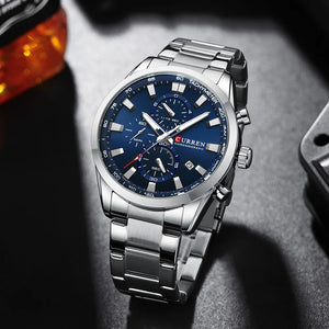 CURREN Casual Sporty  para Homens Novos Cronógrafos