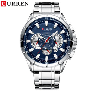 Curren novo esporte casual cronógrafo relógios masculino