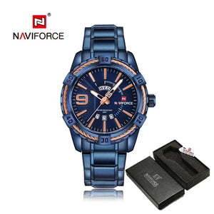 NAVIFORCE marca de luxo relógio de pulso masculino clássico