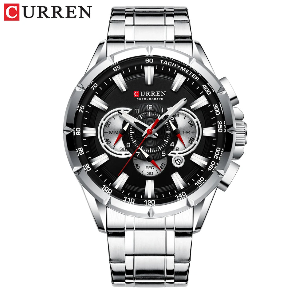Curren novo esporte casual cronógrafo relógios masculino