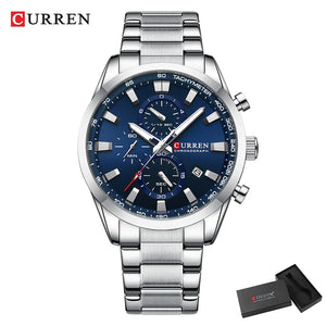 CURREN Casual Sporty  para Homens Novos Cronógrafos