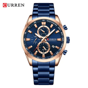 CURREN Casual Sporty  para Homens Novos Cronógrafos
