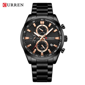 CURREN Casual Sporty  para Homens Novos Cronógrafos