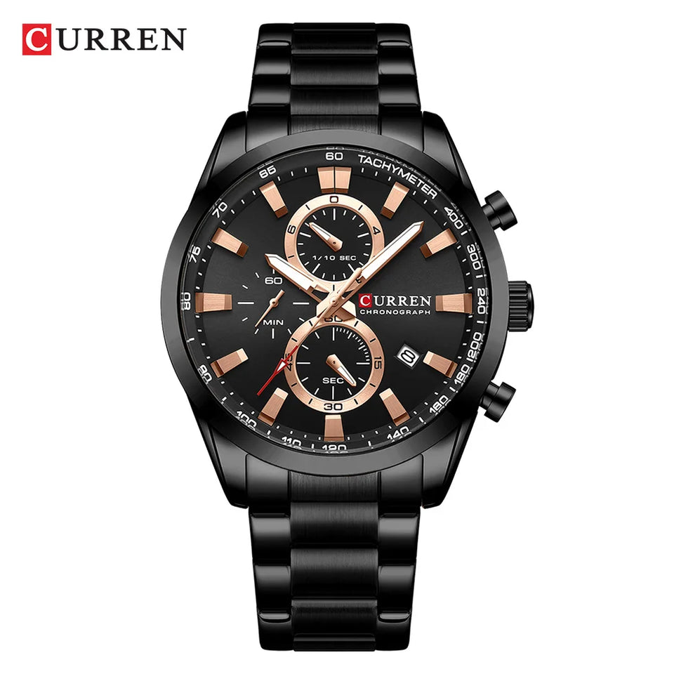 CURREN Casual Sporty  para Homens Novos Cronógrafos