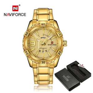 NAVIFORCE marca de luxo relógio de pulso masculino clássico