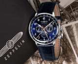 Relógio Masculino Zeppelin Cruise Blue 100 Anos — Cronógrafo